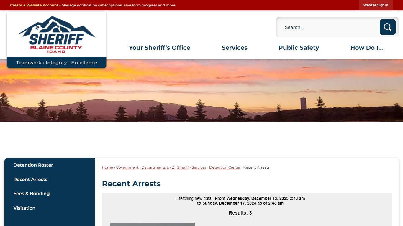 Recent Arrests | Blaine County, ID