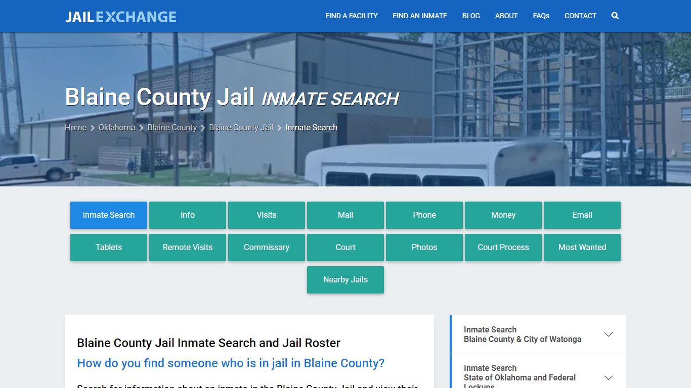 Inmate Search: Roster & Mugshots - Blaine County Jail, OK - Jail Exchange